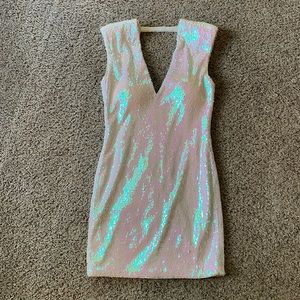 Iridescent mini dress